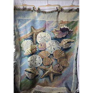SEASHELL CLUSTER Tapestry Red Farm Studios- Cottage Beach House Decor- VTG